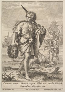 David med Goliats hode, 1705-62. av Johann Georg Bergmuller