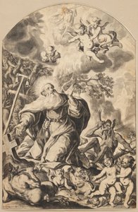 Fristelsen til St Anthony av Johann Georg Glückher