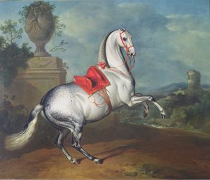 Den dapple grå galopperende av Johann Georg Hamilton