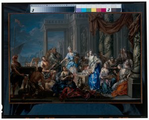 Akilles blant døtrene til Lycomedes av Johann Georg Platzer