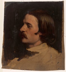 Studer hodet til venstre av Johann Georg Schwartze
