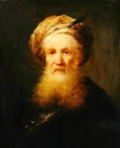 Head of an Oriental Man, ca. 1759-62 (olje på tre) av Johann Georg Trautmann
