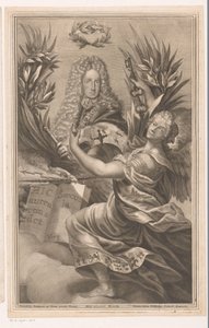 Portrett av en monark, muligens Charles VI, den hellige romerske keiseren av Johann Georg Wolffgang