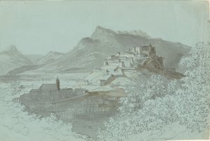Utsikt over Salzburg, 1820-årene.