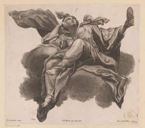 Prudentia med speil i hånden av Johann Gottfried Thelott