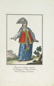 En jomfru fra Kaluga i festkjole av Johann Gottlieb Georgi