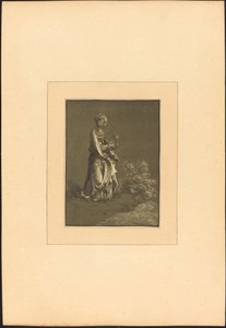 Den hellige Barbara av Johann Gottlieb Prestel after Albrecht Altdorfer