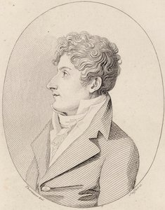 Portrett av komponisten Francesco Morlacchi 1784-1841, ca 1820. av Johann Gottlob Seyffert