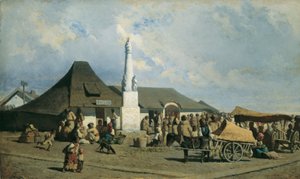 Markedsplassen i Szolnok av Johann Gualbert Raffalt