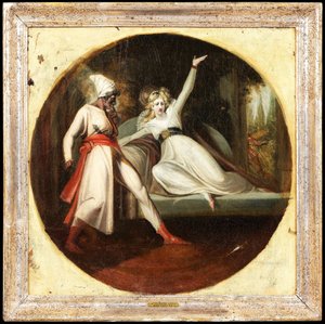 Leonora oppdager Alonzos dolk av Johann Heinrich Füssli