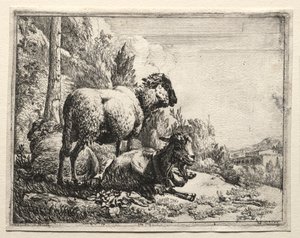 Geit med klokke, 1665. av Johann Heinrich Roos