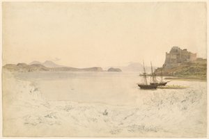 Pozzuolibukten av Johann Heinrich Schilbach