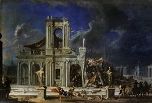 Samson slo filistrene, ca. 1633-34 av Johann Heinrich Schönfeld
