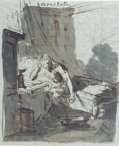 Aristoteles (grafitt, blekk og vask på papir) av Johann Heinrich Tischbein