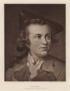 Gotthold Ephraim Lessing , tysk dramatiker og filosof (litho) av Johann Heinrich Tischbein