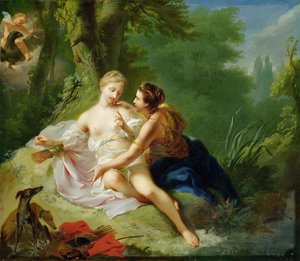 Jupiter forkledd som Diana og forfører Callisto, ca. 1756
