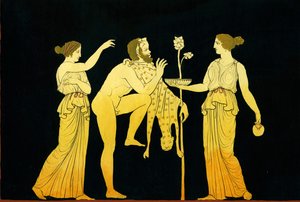 To maenads tilbyr vin til Dionysos ca. 1796 av Johann Heinrich Wilhelm Tischbein