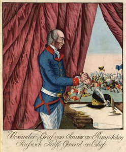 Feltmarskalk generalissimo prins Alexander Suvorov 1729-1800, ca. 1790. av Johann Hieronymus Loeschenkohl