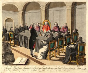 Joseph Balsamo, comte de Cagliostro, før inkvisisjonen i Roma 14. april 1791, 1791.