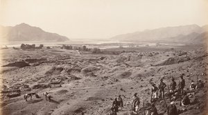 River Gorge over Lalpura ser mot Bassaule, ca. 1878 (bilde) av Johann Hulsman