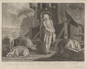 Den fortapte sønn i den største elendighet av Johann Jacobus Haid
