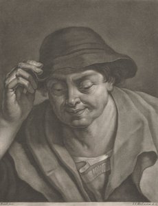 Mann med hatt av Johann Jacobus Haid