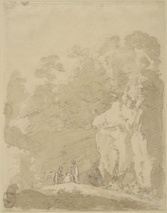 herremann og to damer av Johann Jakob Dorner der Jüngere