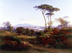 En utsikt over Roma (olje på lerret)