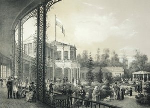 Jernbanestasjonen i Pavlovsk, 1840-1850. av Johann Jakob Meier