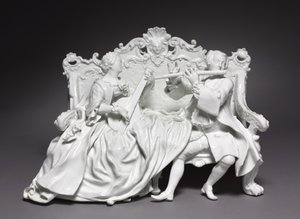Crinoline Group: Musikere, fabrikant Meissen Porselensfabrikk, Tyskland, ca. 1737 av Johann Joachim Kändler