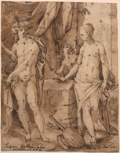 Apollo med Erato og Cupid av Johann Kellerthaler