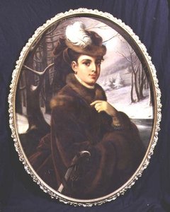 Portrett av en elegant østerriksk dame av Johann Kurtweil