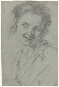 Studie av en smilende kvinne av Johann Liss
