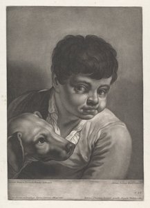 Portrett av gutt og hund
