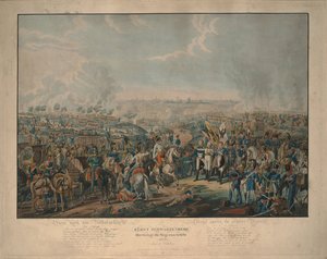 Etter nasjonenes slag: Prins Schwarzenberg kom med nyheten om seier 18. oktober 1813 av Johann Lorenz Rugendas the Younger