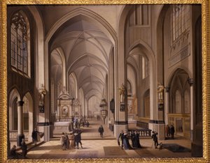 Interiør i en gotisk kirke, 1787 av Johann Ludwig Ernst Morgenstern