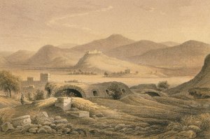 Utsikt over Efesos. Etsning av Bernatz et alii - Steinkopk J.F. Editore av Johann Martin Bernatz