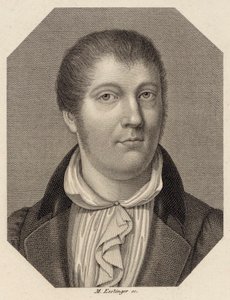 Portrett av fiolinisten og komponisten Louis Spohr 1784-1859, 1820. av Johann Martin Esslinger