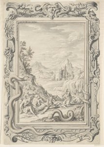 Studie for slanger sendt for å ødelegge synderne, Plate 360, Physica Sacra