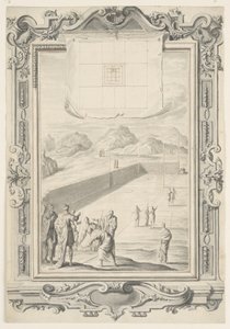 Studie for den første planen for Salomos tempel, plate 420, Physica Sacra