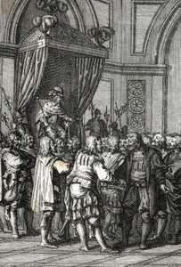 Representasjon av William I (eller William II, greve av Holland) (1227-1256) i 1255 (greve Willem II av Holland gir privilegier) Gravering av Johann Michael Mettenleiter (1765-1853) 1800 privat samling