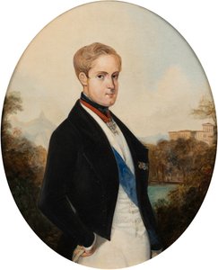 Portrett av keiser Peter II av Brasil 1825-1891, 1846. av Johann Moritz Rugendas