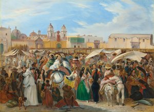 Uavhengighetsmarkedet, Lima, av Johann Moritz Rugendas