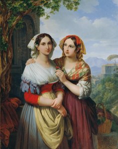Zwei Mädchen in einer Landschaft   1348756   no       norwegian Successfully Translated  Original: Peasants carousing, 1630-1690 Translat: 