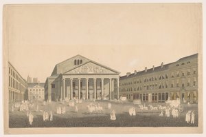 Utsikt over Det Kongelige Teater i Brussel av Johann Nepomuk Gibèle