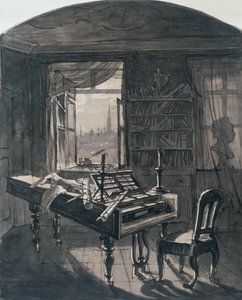 Beethovens rom på tidspunktet for hans død, 1827
