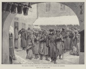 Hungersnøden i Russland, politiet i St. Petersburg gir billett for overnatting av Johann Nepomuk Schonberg