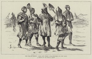 Krigen i Egypt, arabisk og tilbake Coal-Heavers ved Port Said av Johann Nepomuk Schonberg