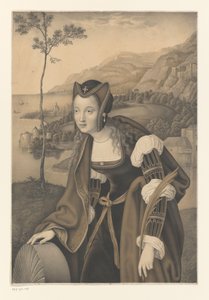 Sankt Christina med kvernstein i et landskap Verk fra samlingen til brødrene Boisserée (serietittel) Galerie des Frères Boisserée (serietittel)
