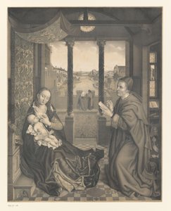Saint Luke tegner Maria med barn Verk fra samlingen til brødrene Boisserée (serietittel) Galerie des Frères Boisserée (serietittel)